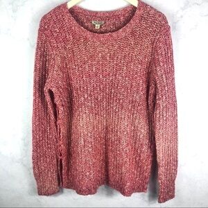 [Lucky Brand] Pink Knit Long Sleeve Comfy Sweater
